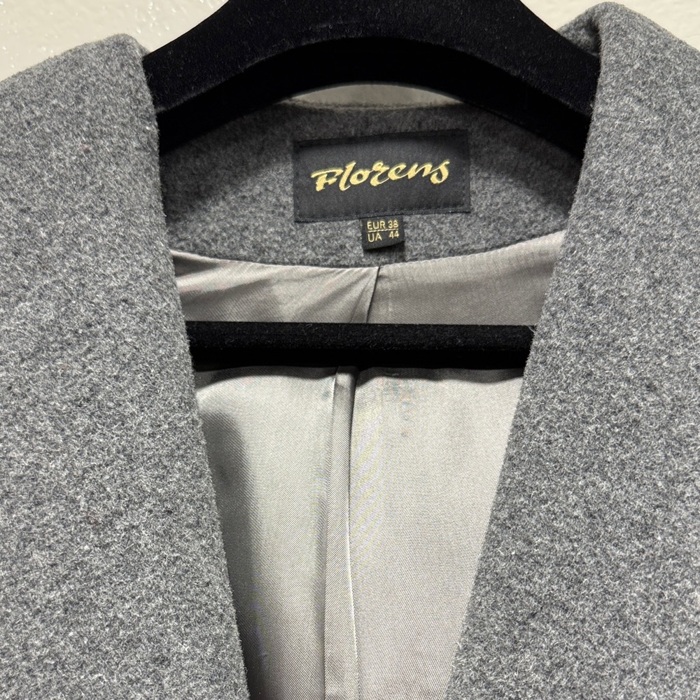 Gray Wool Blend Women's Coat - Picture 2 of 7